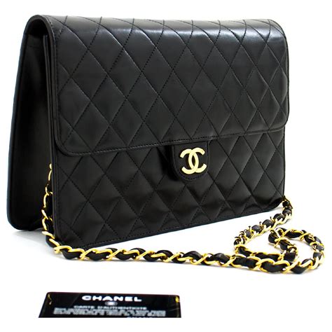 chanel lambskin clutch|Chanel clutch with chain.